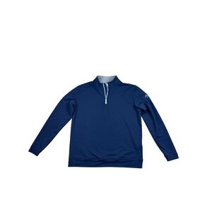 Peter Millar Womens XL Navy Blue Quarter Zip Pullover Big Spring Golf